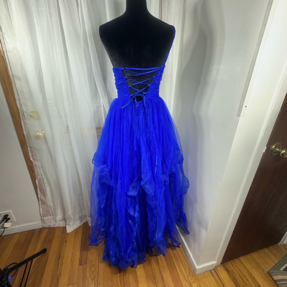 Blue One-Shoulder  Prom Dress - Picture 9 of 11